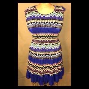 Stripes ruffle dress